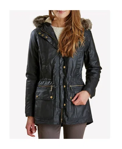 Barbour Logo Hooded Cotton Suit In Black