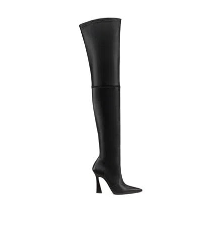 Stuart Weitzman Ultravinnie Pointed Boots In Black
