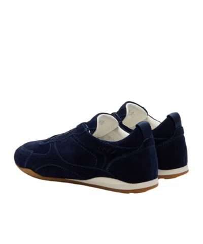 Stuart Weitzman Scout Lace-up Sneakers In Blue