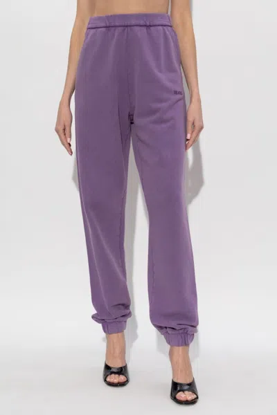Attico The  High-waisted Loose Jogging Pants In Purple