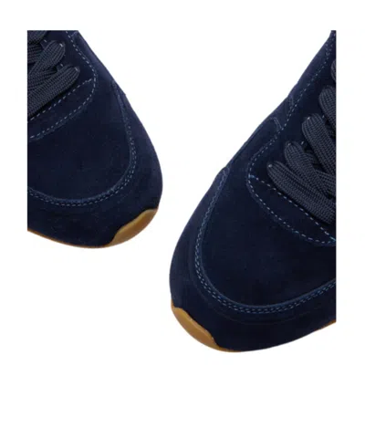 Stuart Weitzman Scout Lace-up Sneakers In Blue