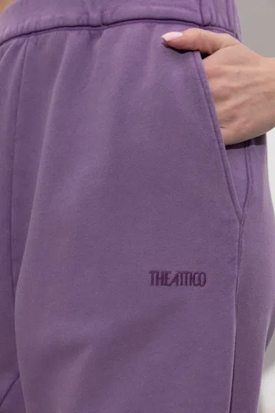 Attico The  High-waisted Loose Jogging Pants In Purple