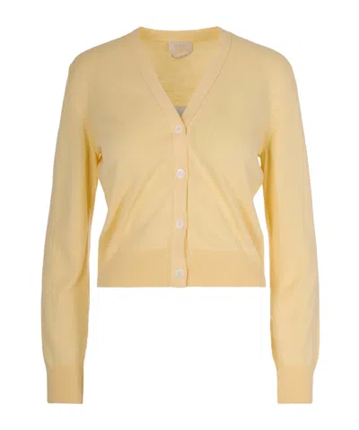 Apc Long-sleeved Knitted Shirt In Yellow