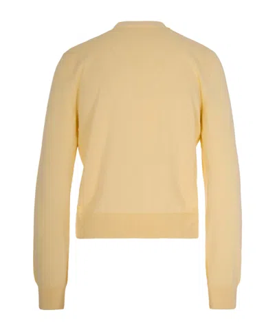 Apc Long-sleeved Knitted Shirt In Yellow