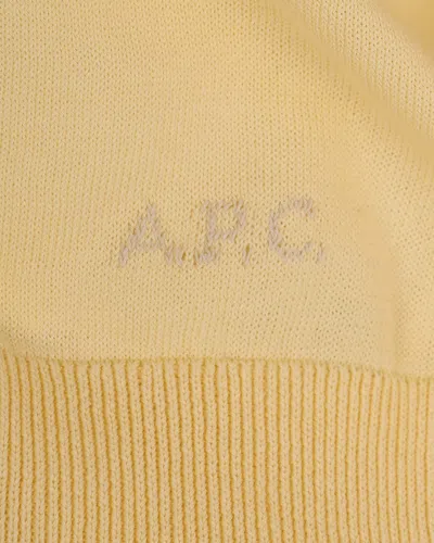 Apc Long-sleeved Knitted Shirt In Yellow