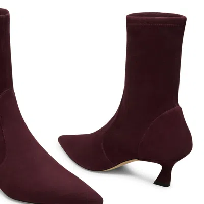 Stuart Weitzman Vinnie Bootie 50 In Burgundy