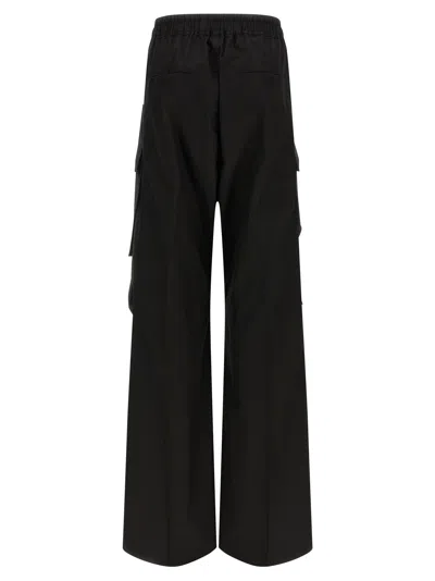 Rick Owens Cargobelas Drawstring Elasticated Trousers In Black