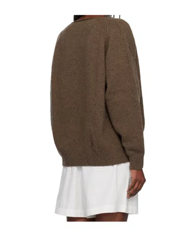 Baserange Soar V-neck Sweater In Brown