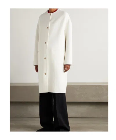 Loulou De Saison Long-sleeved Coat In White