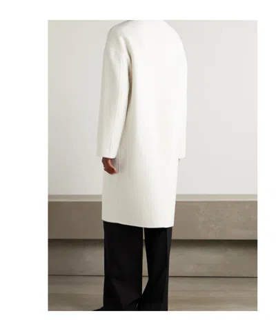 Loulou De Saison Long-sleeved Coat In White