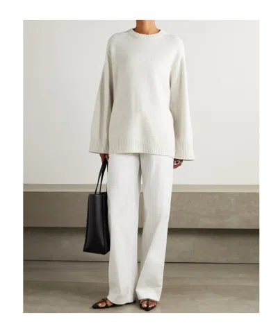 Loulou De Saison Safi Wool And Cashmere-blend Sweater In White