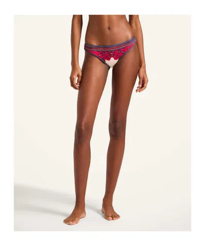 La Doublej Print Bikini Bottom In White
