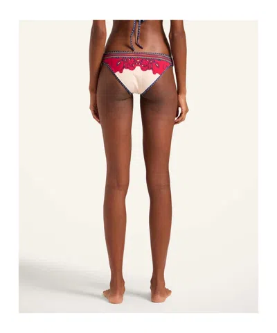 La Doublej Print Bikini Bottom In White