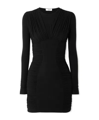 Agolde Long Sleeve Dress In Black