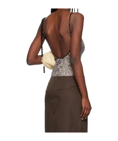 Baserange Brown Serra Bodysuit In Brown
