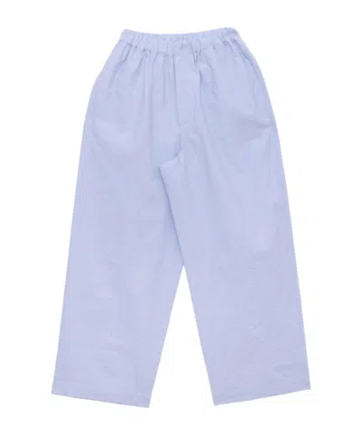 Baserange Striped Trousers In Blue