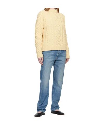 Baserange Off-white Lens Sweater In Yellow