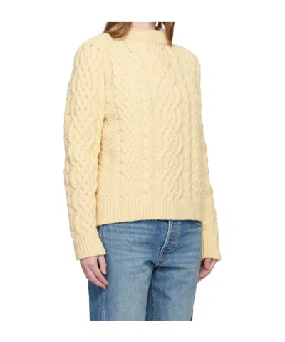Baserange Off-white Lens Sweater In Yellow