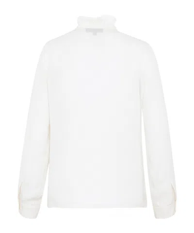 Nili Lotan Ruffle-trim Detail Shirt In White