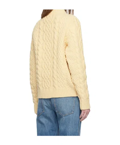 Baserange Off-white Lens Sweater In Yellow
