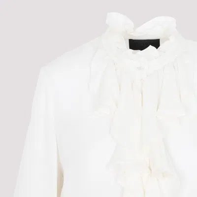 Nili Lotan Ruffle-trim Detail Shirt In White