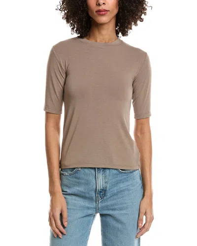 Splendid Quarter Sleeve T-shirt In Brown