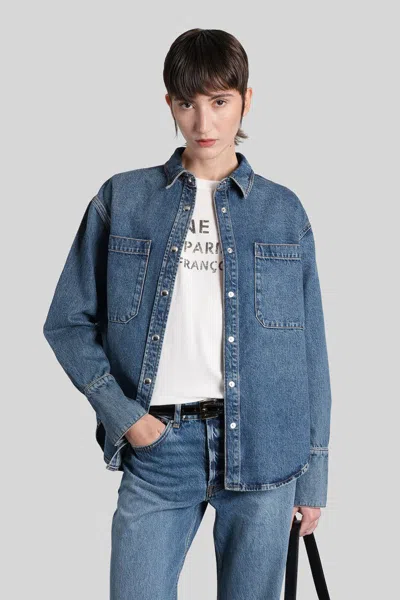 Anine Bing Dante Denim Jacket In Blue