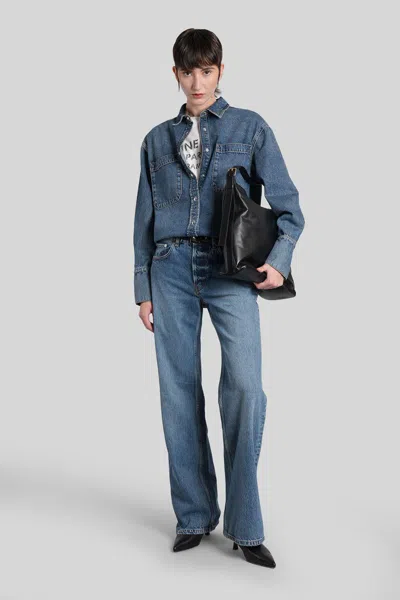 Anine Bing Dante Denim Jacket In Blue