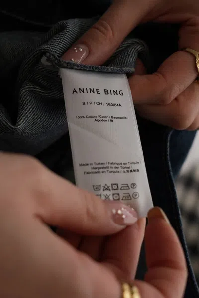 Anine Bing Dante Denim Jacket In Blue