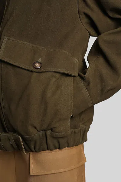 Iro Barrie Leather Jacket In Green Leather In Green