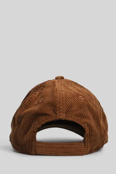 Mc2 Saint Barth Baseball Corduroy Hats In Brown