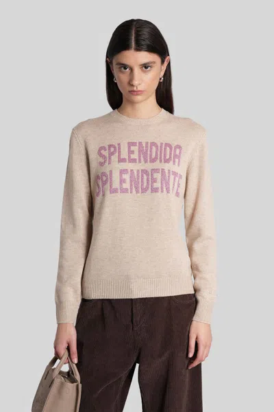 Mc2 Saint Barth New Queen Knitwear In Beige Wool In Sand