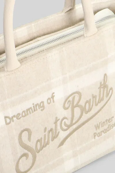 Mc2 Saint Barth Colette Felt Tote In Neutral