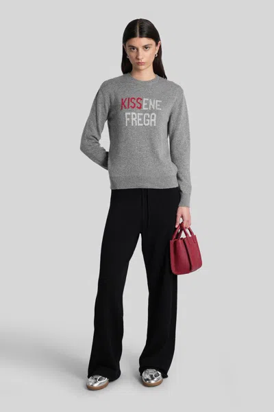 Mc2 Saint Barth New Queen Knitwear In Grey Cotton In Black