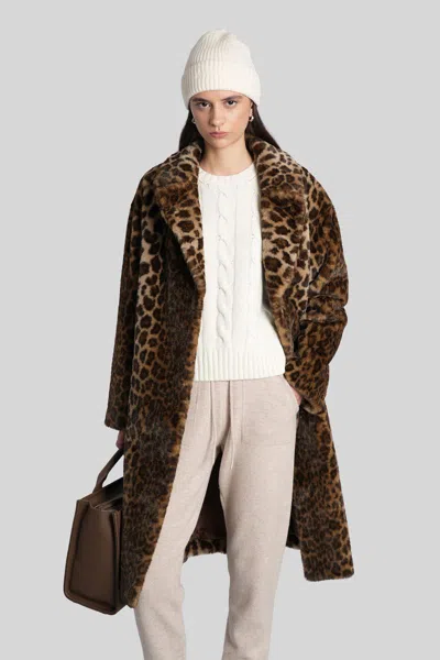 Mc2 Saint Barth Malmo Knitwear In Beige Wool In Animal Print