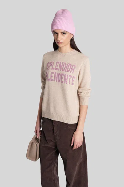 Mc2 Saint Barth New Queen Knitwear In Beige Wool In Sand