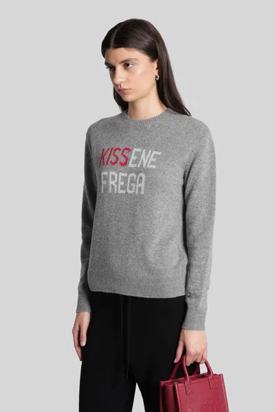 Mc2 Saint Barth New Queen Knitwear In Grey Cotton In Black