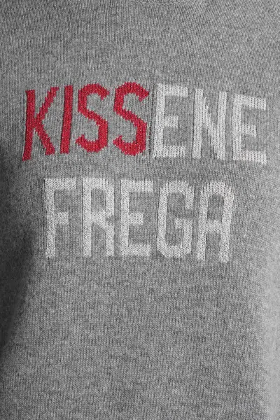 Mc2 Saint Barth New Queen Knitwear In Grey Cotton In Black