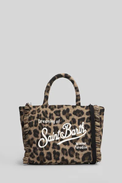 Mc2 Saint Barth Vanity Mini Felt Tote In Brown