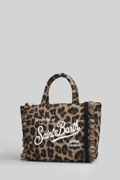 Mc2 Saint Barth Vanity Mini Felt Tote In Brown