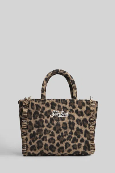Mc2 Saint Barth Vanity Mini Felt Tote In Brown