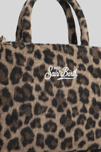 Mc2 Saint Barth Vanity Mini Felt Tote In Brown