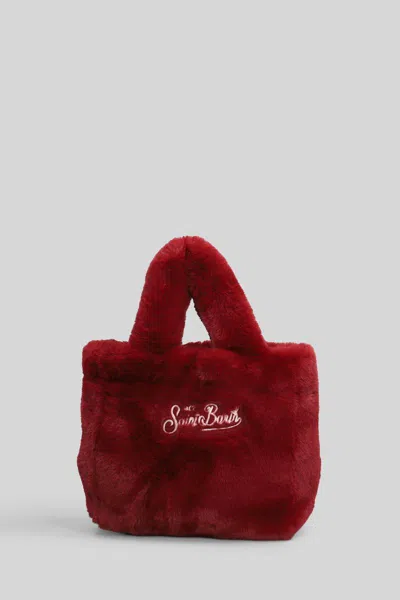 Mc2 Saint Barth Vanity Mini Soft Fur Tote In Red