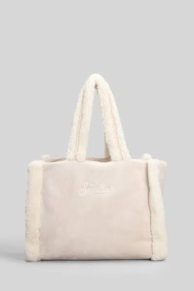 Mc2 Saint Barth Colette Shearling  Tote In White