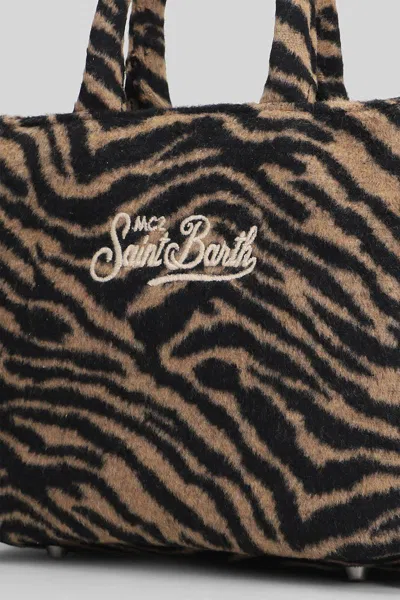 Mc2 Saint Barth Vanity Mini Felt Tote In Brown