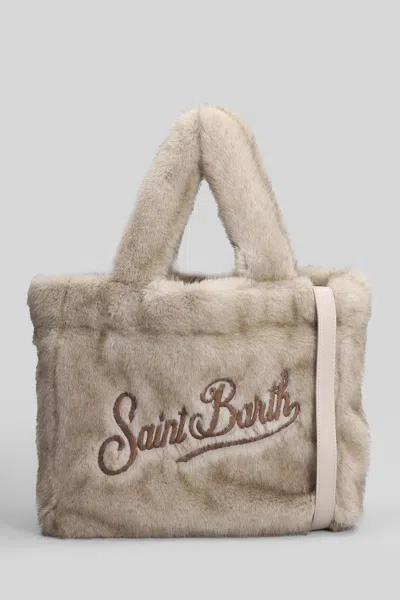 Mc2 Saint Barth Colette Soft Fur Tote In Brown
