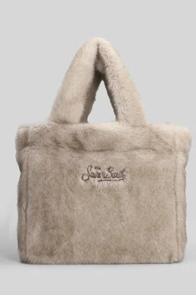 Mc2 Saint Barth Colette Soft Fur Tote In Brown