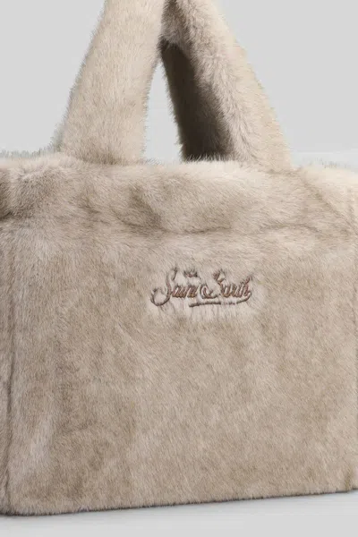Mc2 Saint Barth Colette Soft Fur Tote In Brown