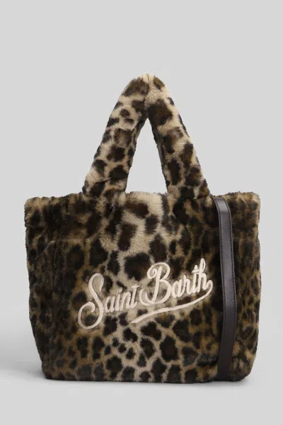 Mc2 Saint Barth Colette Soft Fur Tote In Brown