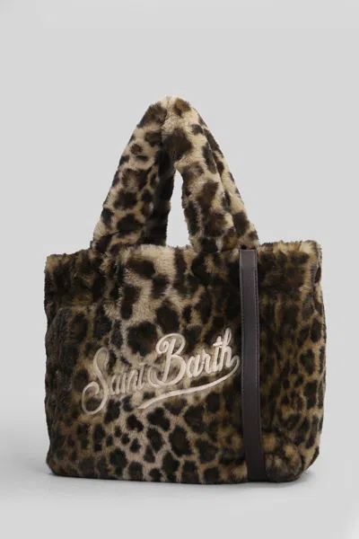 Mc2 Saint Barth Colette Soft Fur Tote In Brown